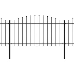 vidaXl aed teravatipuline, teras, (1,25–1,5) x 10,2 m, must hind ja info | Aiad ja tarvikud | kaup24.ee