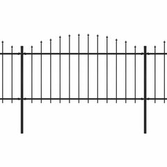 vidaXl aed teravatipuline, teras, (1,25–1,5) x 8,5 m, must hind ja info | Aiad ja tarvikud | kaup24.ee