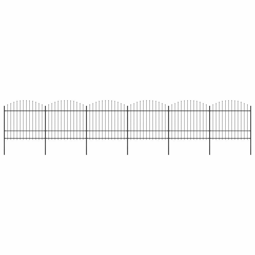 vidaXl aed teravatipuline, teras, (1,5–1,75) x 10,2 m, must hind ja info | Aiad ja tarvikud | kaup24.ee