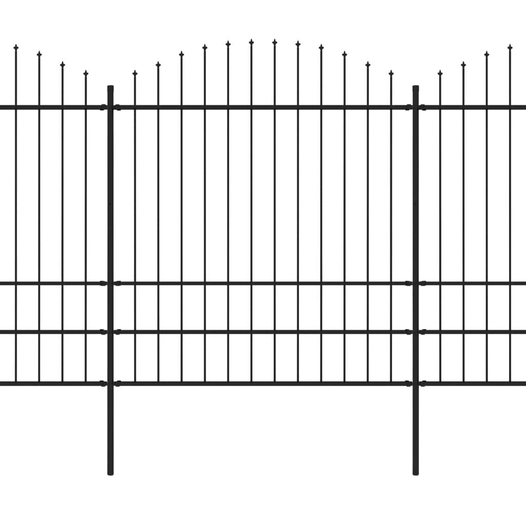 vidaXl aed, teravatipuline, teras, (1,75–2) x 5,1 m, must hind ja info | Aiad ja tarvikud | kaup24.ee