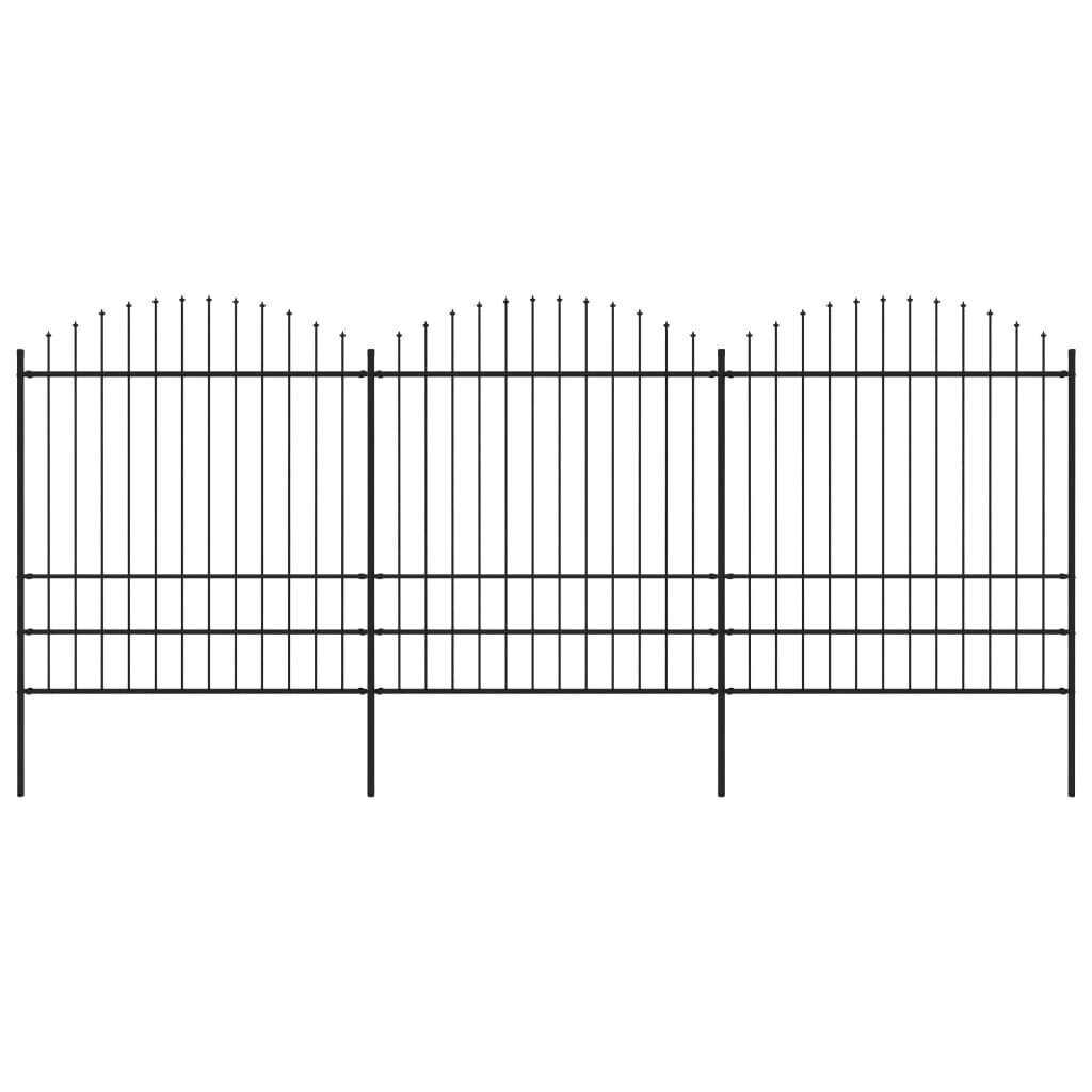 vidaXl aed, teravatipuline, teras, (1,75–2) x 5,1 m, must hind ja info | Aiad ja tarvikud | kaup24.ee