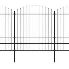 vidaXl aed teravatipuline, teras, (1,75–2) x 3,4 m, must hind ja info | Aiad ja tarvikud | kaup24.ee