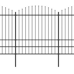 vidaXl aed teravatipuline, teras, (1,75–2) x 6,8 m, must hind ja info | Aiad ja tarvikud | kaup24.ee