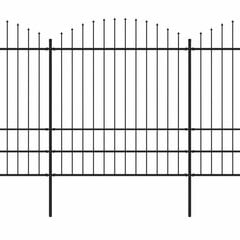 vidaXl aed teravatipuline, teras, (1,75–2) x 8,5 m, must hind ja info | Aiad ja tarvikud | kaup24.ee