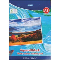 Akvarellpaber, a3, 24lehte plokis цена и информация | Канцелярские товары | kaup24.ee