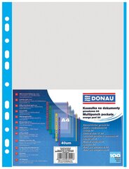 Файл с синим краем A4, 100 шт. цена и информация | Канцелярские товары | kaup24.ee
