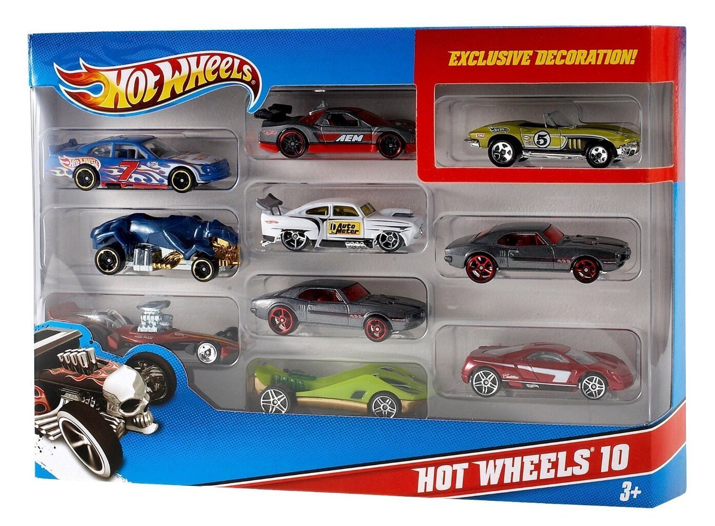 Mudelautode komplekt Hot Wheels, 10 tk., 54886 hind ja info | Poiste mänguasjad | kaup24.ee