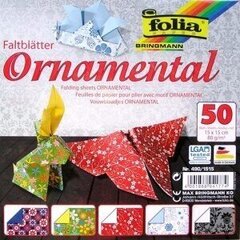 Оригами Folia Орнамент 15х15 / 50 листов цена и информация | Тетради и бумажные товары | kaup24.ee