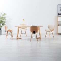 Обеденные стулья, 4 шт., белые цена и информация | Стулья для кухни и столовой | kaup24.ee