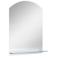 vidaXl seinapeegel riiuliga, 20 x 40 cm, karastatud klaasist цена и информация | Зеркала | kaup24.ee