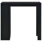 vidaXL baarilaud riiuliga, must, 110 x 50 x 103 cm hind ja info | Köögi- ja söögilauad | kaup24.ee