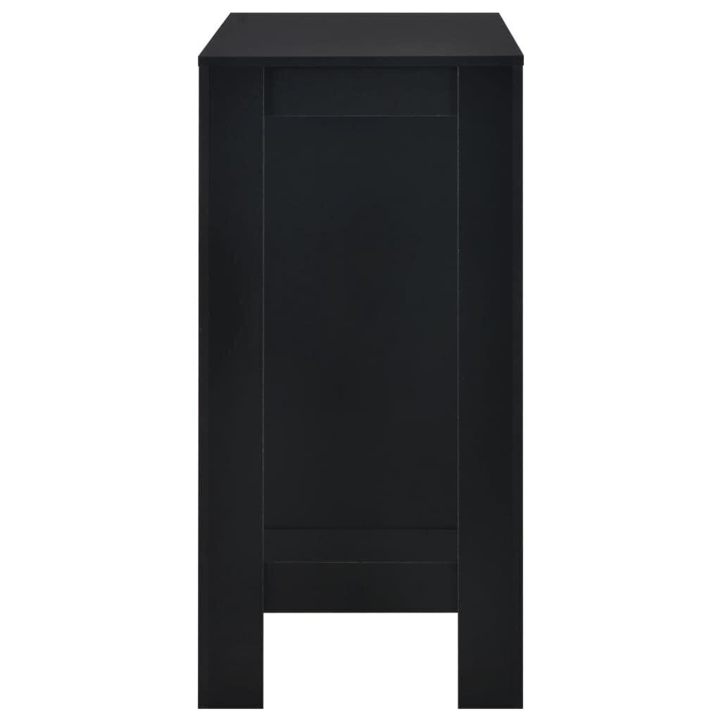 vidaXL baarilaud riiuliga, must, 110 x 50 x 103 cm hind ja info | Köögi- ja söögilauad | kaup24.ee