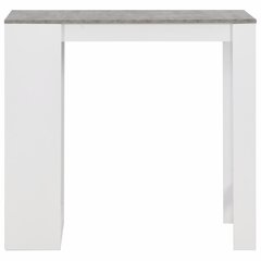 vidaXL baarilaud riiuliga, valge, 110 x 50 x 103 cm цена и информация | Кухонные и обеденные столы | kaup24.ee