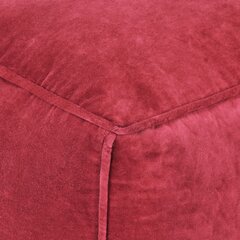 vidaXL tumba, puuvillane samet, 40 x 40 x 40 cm punane hind ja info | Kott-toolid, tumbad, järid | kaup24.ee