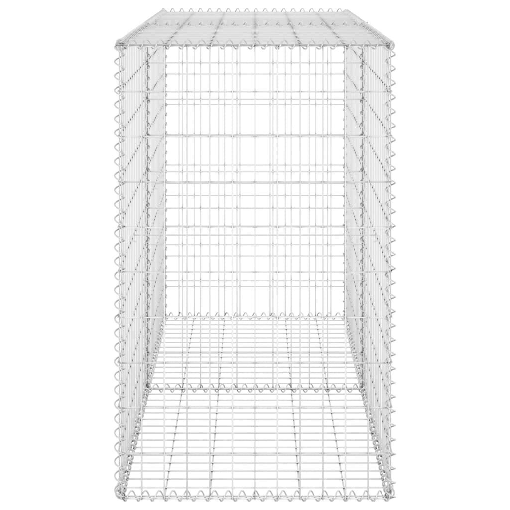 vidaXL kattega gabioonsein, tsingitud teras, 150 x 60 x 100 cm hind ja info | Aiad ja tarvikud | kaup24.ee