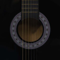 vidaXL klassikaline kitarr algajatele kotiga, must 3/4 36" цена и информация | Гитары | kaup24.ee