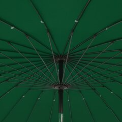 vidaXL päikesevari alumiiniumpostiga, 270 cm, roheline цена и информация | Зонты, маркизы, стойки | kaup24.ee