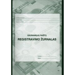 Saabuvate dokumentide registreerimispäevik A4/40 цена и информация | Тетради и бумажные товары | kaup24.ee
