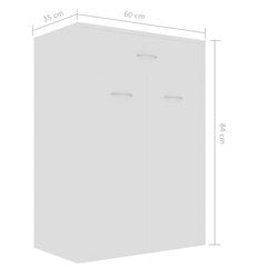 vidaXL kingakapp, valge, 60 x 35 x 84 cm puitlaastplaat hind ja info | Jalatsikapid, jalatsiriiulid | kaup24.ee