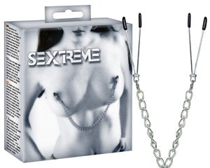 Зажимы для сосков "Chain with Clamps", SexTreme цена и информация | БДСМ и фетиш | kaup24.ee