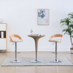 Барные стулья, 2 шт., коричневые цена и информация | Стулья для кухни и столовой | kaup24.ee