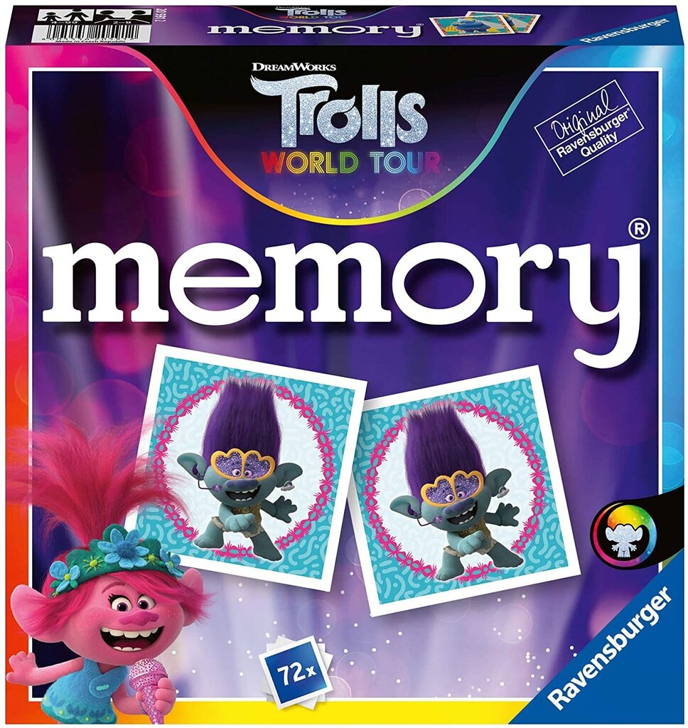 Ravensburger 20591 Mäng "Memory - Trolls World Tour" hind ja info | Lauamängud ja mõistatused | kaup24.ee