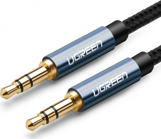 UGREEN AV112 Mini jack cable 3.5mm AUX 2m (black) цена и информация | Kaablid ja juhtmed | kaup24.ee