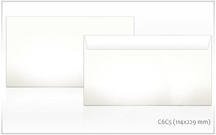 Конверт C6C5, белый, 114x229мм цена и информация | Конверты, открытки | kaup24.ee