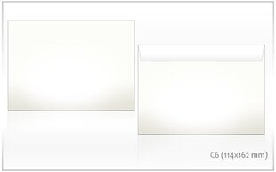 Конверт C6, белый, 114x162мм цена и информация | Конверты, открытки | kaup24.ee