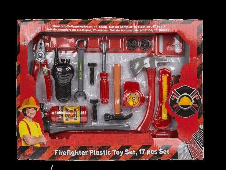 Tuletõrjuja tööriistakomplekt 17 osa hind ja info | Poiste mänguasjad | kaup24.ee
