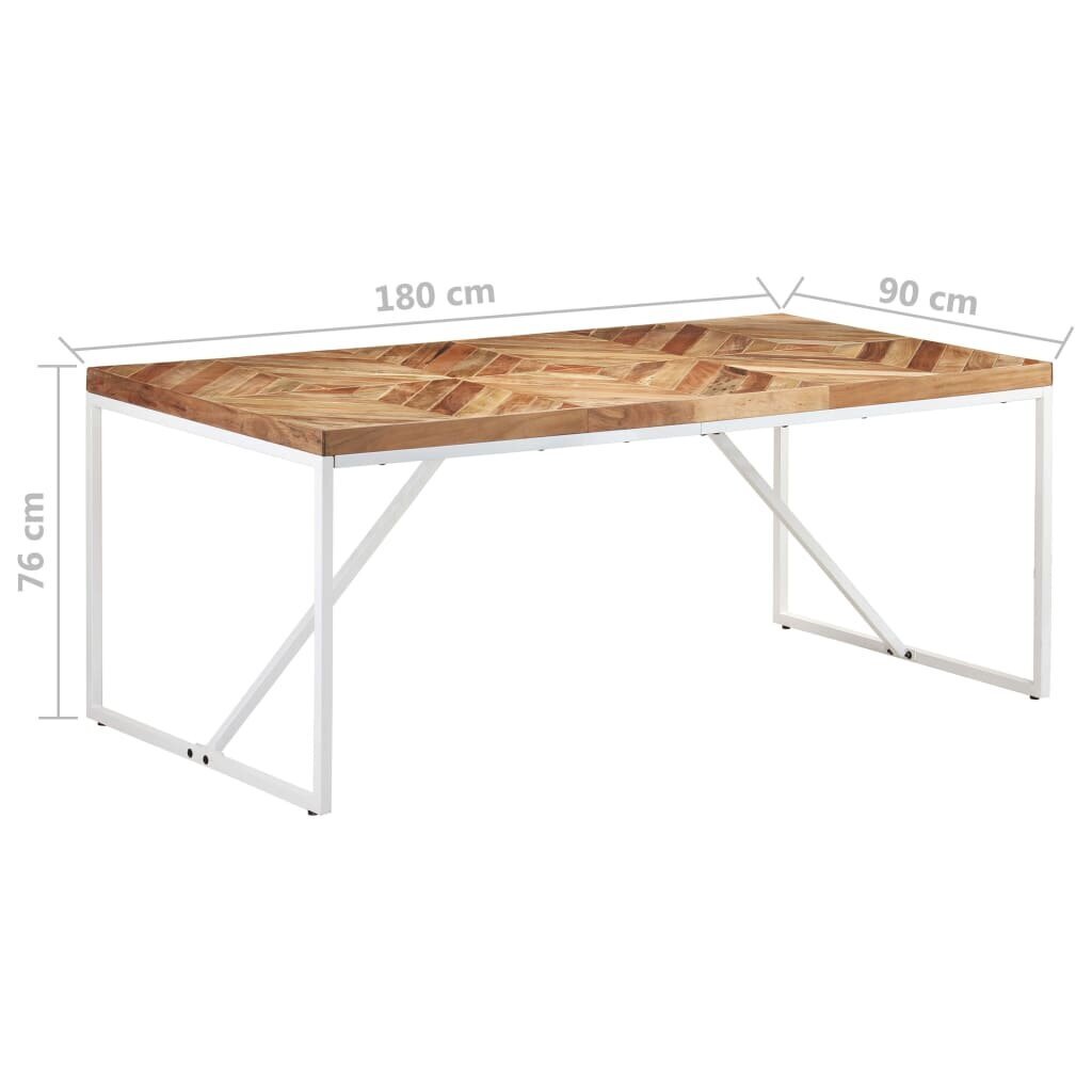 vidaXL söögilaud, 180 x 90 x 76 cm, akaatsia- ja mangopuit hind ja info | Köögi- ja söögilauad | kaup24.ee