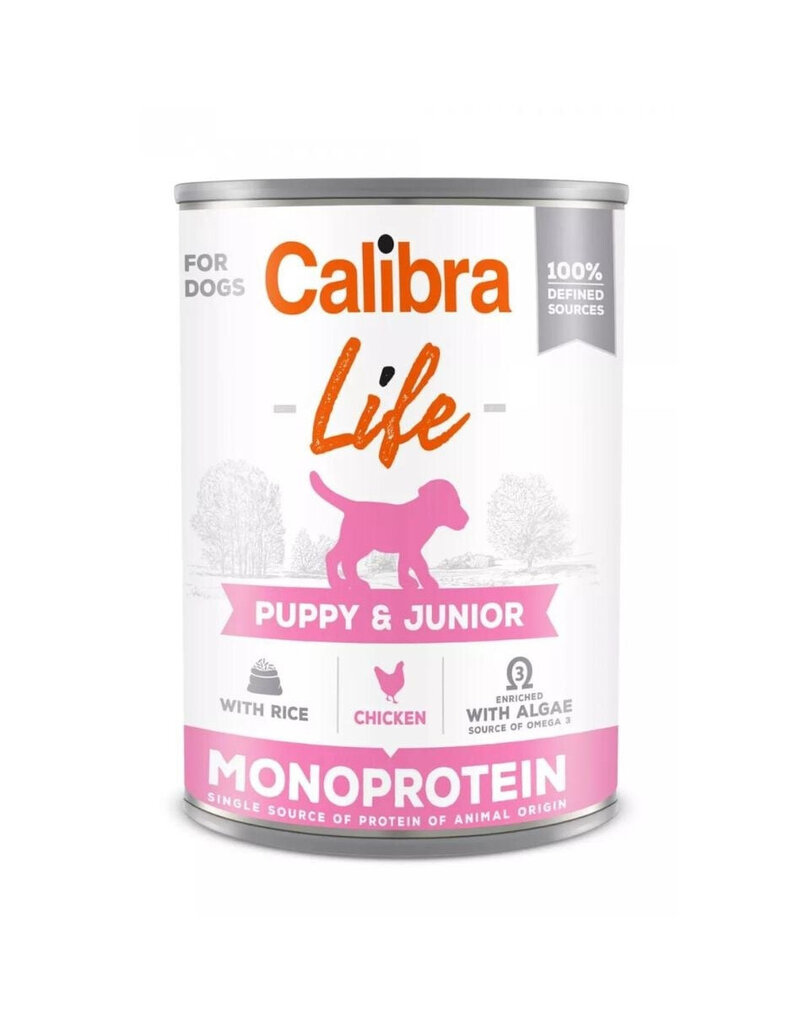 Calibra Dog Life Puppy&Junior Chicken kutsikatele riisi ja kanaga, 400 g hind ja info | Kuivtoit koertele | kaup24.ee