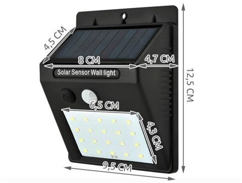 Päikesepatareiga LED seinalamp цена и информация | Aia- ja õuevalgustid | kaup24.ee