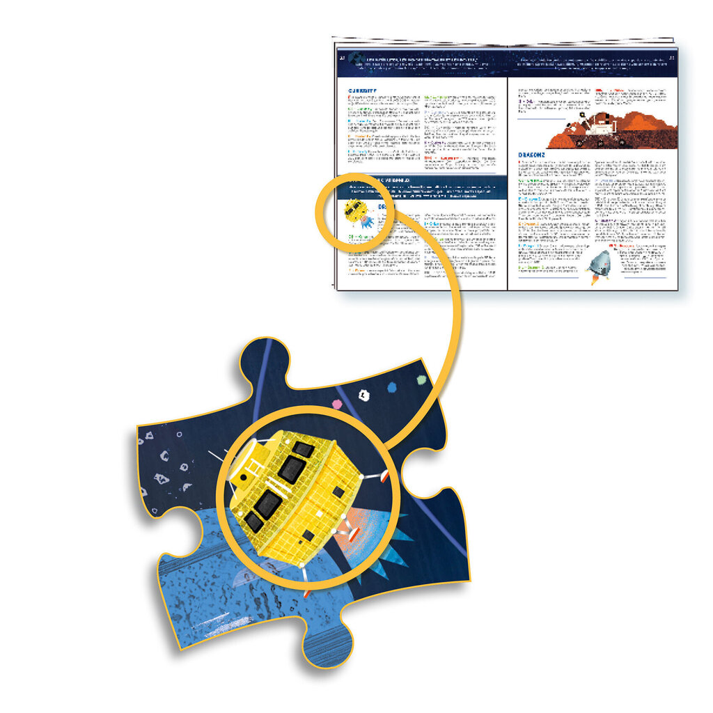 Vaatluspusle - Kosmos + brošüür (200 osa), DJECO DJ07413 hind ja info | Pusled | kaup24.ee