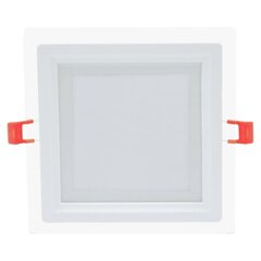 Sisseehitatud neljakandiline LED-paneel klaasiga Modoled 12W цена и информация | Монтируемые светильники, светодиодные панели | kaup24.ee