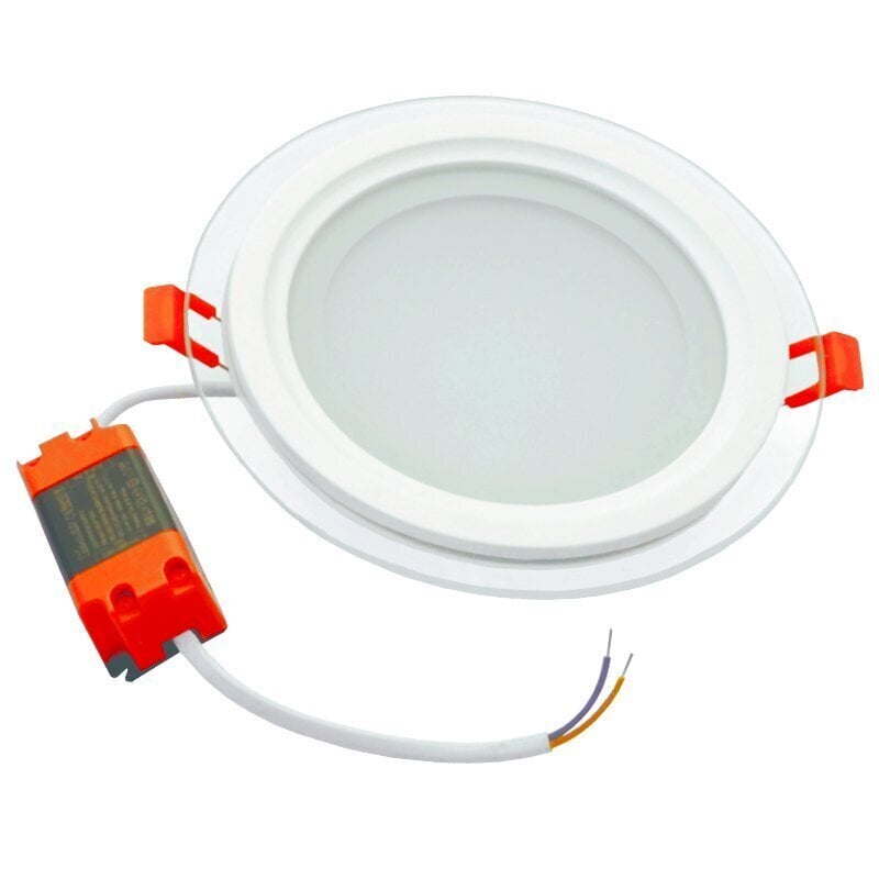 Sisseehitatud ümmargune LED-paneel klaasiga Vesta 12W hind ja info | Süvistatavad ja LED valgustid | kaup24.ee