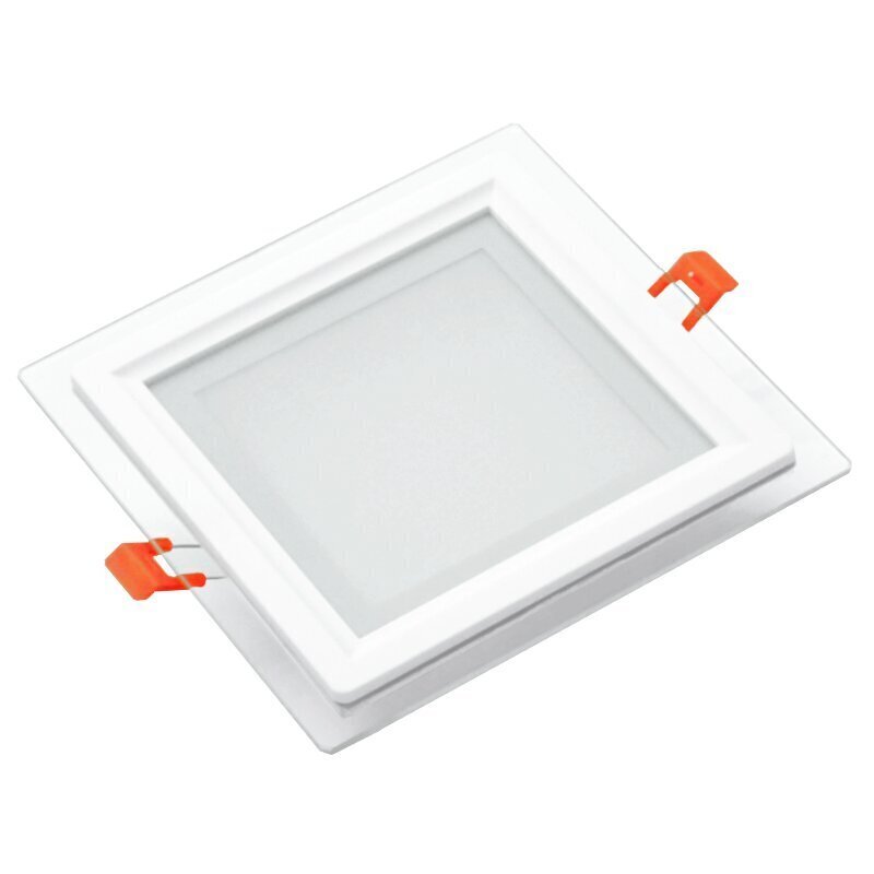 Sisseehitatud neljakandiline LED-paneel klaasiga Vesta 12W hind ja info | Süvistatavad ja LED valgustid | kaup24.ee