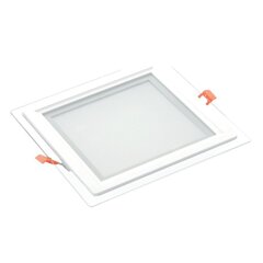 Sisseehitatud neljakandiline LED-paneel klaasiga Vesta 18W цена и информация | Монтируемые светильники, светодиодные панели | kaup24.ee