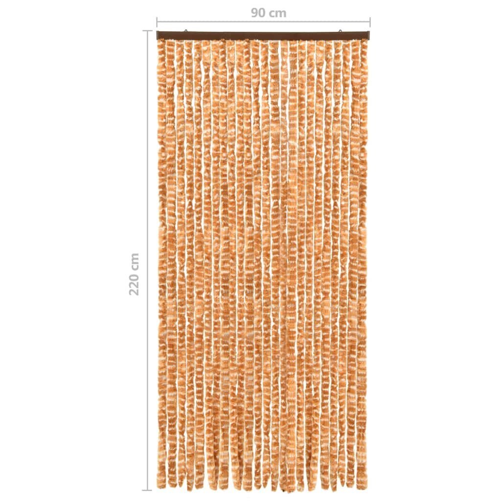 Putukakardin vidaXL ooker ja valge, 90 x 220 cm, šenill hind ja info | Sääsevõrgud, putukavõrgud | kaup24.ee