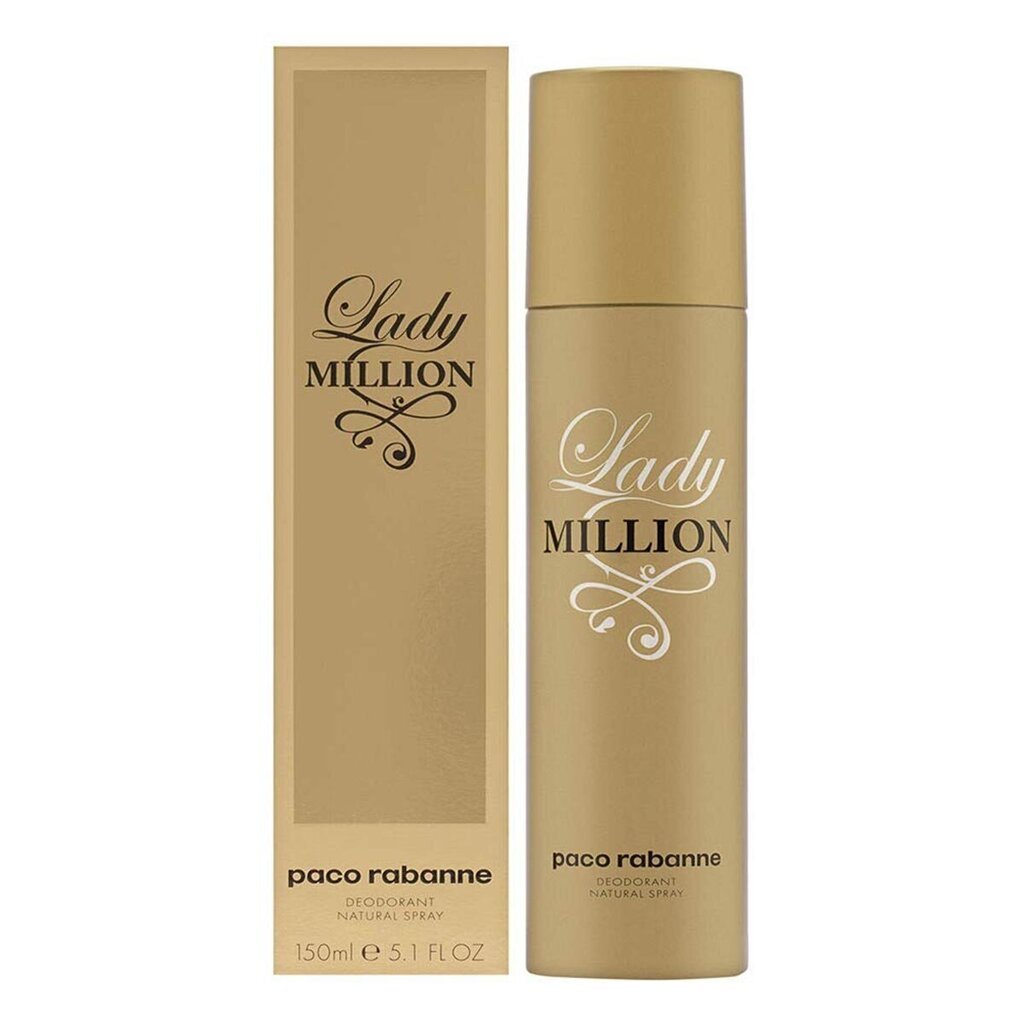 Spreideodorant Paco Rabanne Lady Million naistele, 150 ml цена и информация | Lõhnastatud kosmeetika naistele | kaup24.ee