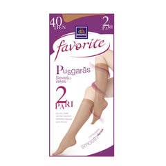 Naiste põlvikud Favorite 40 den 2p 25271 d.beige цена и информация | Женские носки | kaup24.ee