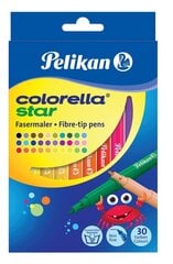 Pelikan Фломастеры, colorella star, 30 цветов цена и информация | Принадлежности для рисования, лепки | kaup24.ee