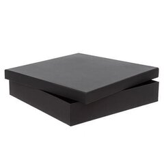 Картонная коробка 33,5x33,5x6,5 см, черная цена и информация | Подарочные упаковки | kaup24.ee