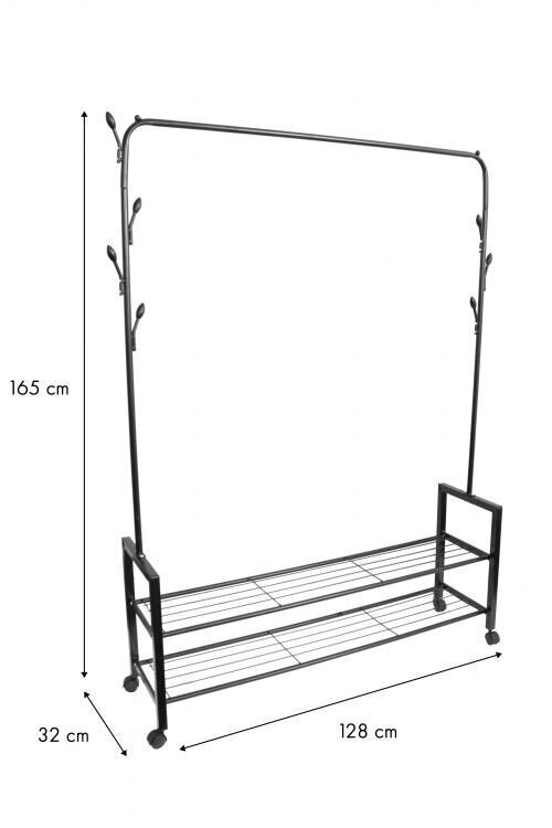 Riidenagi NORE ModernHome, must hind ja info | Riidestanged ja nagid | kaup24.ee