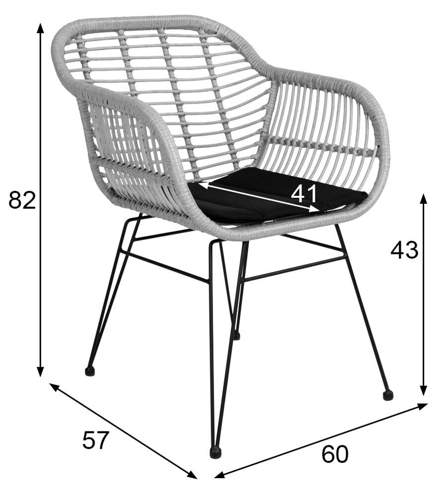 2-tooliga komplekt Trieste, must hind ja info | Aiatoolid | kaup24.ee
