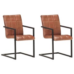 Обеденные стулья, 2 шт, коричневые цена и информация | Стулья для кухни и столовой | kaup24.ee