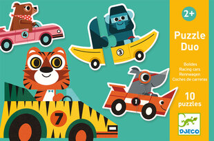 Duopusle - Võidusõiduautod, Djeco, DJ08148, 20 tk hind ja info | Imikute mänguasjad | kaup24.ee