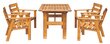 Välimööbli komplekt: laud ja 4 tooli, pruunid, valmistatud Leedus hind ja info | Aiamööbli komplektid | kaup24.ee