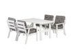 Välimööbli komplekt: laud ja 4 tooli, valge цена и информация | Aiamööbli komplektid | kaup24.ee