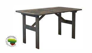 Стол обеденный для открытых пространств Venta, серый, древесина сосны, сделано в Литве цена и информация | Садовые столы и столики | kaup24.ee
